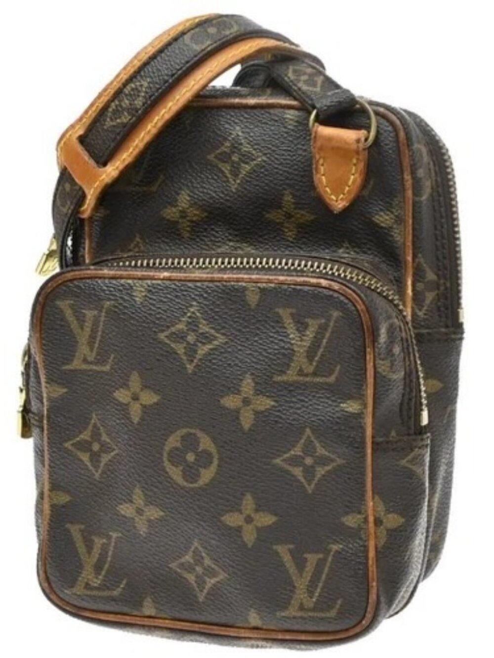LOUIS VUITTON Mini Amazon Shoulder Bag Monogram Leather Brown M45238 30KD789